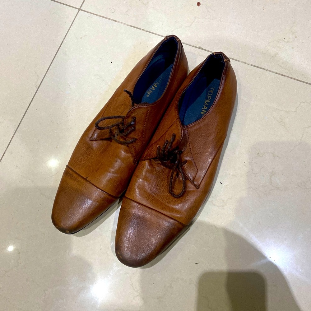 Topman brown dress shoes